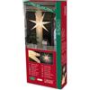 Konstsmide 2985-270 - Stella di carta, nero, con scritte stampate, con cavo collegamento con interruttore, senza lampadina, supporto E14, 230 V, cavo bianco, per interni