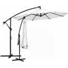 Avilia - Ombrellone da Giardino 300 cm Altezza 2,5 m con Braccio Decentrato, Tessuto Impermeabile e Anti Raggi UV, Apertura a Manovella, Design Moderno per Arredo Giardino per Esterno