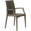Grand Soleil Sedie Rattan Esterno con Braccioli Grand Soleil Bistrot Arm Ristorante
