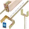 KOTARBAU® Supporto per Pali in Legno 0-160 mm Asta 385 mm Staffa Regolabile per Recinzioni Ancoraggio al Calcestruzzo Fissaggio a U