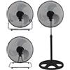 Vinco VENTILATORE A PIANTANA OSCILLANTE 3 FUNZIONI DA TAVOLO O PARETE 45CM 80W VINCO