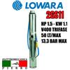 POMPA SOMMERSA POZZI LOWARA 2GS11M 2GS11 HP1.5 50LT/MIN 13,3BAR MAX