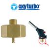 Oxyturbo Adattatore per bombole gas MAP PRO da CGA600 a 7/16 su microtorcia Oxyturbo