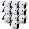 DK-11209 10x ROTOLI ETICHETTE COMPATIBILI 62x29 BROTHER QL500 QL570 QL1050