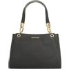 Michael Kors [Michael Kors] TRISHA LG TRPL GUSSET SHLDR 35H1G9TL9L Nero [Uscita]