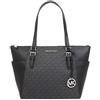 Michael Kors [Michael 35T0GCFT3B Charlotte Signature Large Top Zip Tote [Outlet] NERO