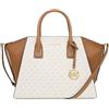 Michael Kors [Michael Kors] Avril Large Logo Top-Zip Satchel 35F1G4VS3B Vanilla [Outlet]