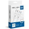 09D779A Blue Star Cavo Usb-c Ricarica Fast 1m 60w White Per Blackview Bv9700 Pro Bv9800