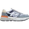 Premiata scarpe uomo sneaker camoscio tessuto MICK_7245 grigio-arancione