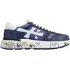 Premiata scarpe uomo sneaker camoscio tessuto MICK_7209 blu-bianco