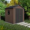 Keter Casetta Da Giardino finestre laterali Newton 757 Marrone box Keter effetto legno