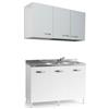 pidema.it Mobile cucina sottolavello 120 cm e scolapiatti bianco con lavello e miscelatore
