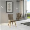 itamoby Sedia cucina in similpelle gambe in legno Sedie ufficio design schienale tortora