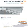 TENDAGGIMANIA Binario Tenda a Pannello 5 vie Soffitto/Parete in Alluminio Bianco- Manuale