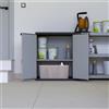 Cleantot Mobiletto da Esterno in Plastica Armadietto Resina Basso 68x40x85 cm