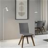 itamoby Sedia cucina in similpelle gambe in legno Sedie ufficio design schienale grigio