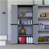 Cleantot Armadio di Plastica per Esterno 68x40x168 cm Mobiletto in Pvc Alto
