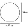 Artemide Vetro diffusore sfera di ricambio per Artemide Castore