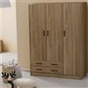 pidema.it Armadio guardaroba noce tre ante 2 cassetti Armadi in legno camera da letto