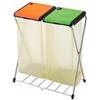 GIMI Porta Rifiuti Differenziata con 2 coperchi Acciaio Resina 71.5x40x82 Gimi 154398