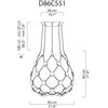 Luceplan Mesh Ø 55 - lampada a sospensione - design Francisco Gomez Paz
