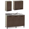 pidema.it Mobile cucina sottolavello 120 cm scolapiatti con lavello acciaio e miscelatore