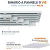 TENDAGGIMANIA Binario Tenda a Pannello 5 vie Soffitto/Parete in Alluminio Bianco- Manuale