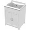 Mongardi Mobile lavatoio lavanderia resina antiacido bianco 60x50 cm vasca e tavoletta