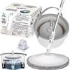 ARSUK Spin Mop 360° con Secchio Autopulente Dual-Drive - Set Lavapavimenti 3-in-1