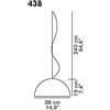 Oluce Sonora Vetro - Lampada a sospensione design Vico Magistretti 1976