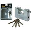 Vigor LUCCHETTO ACCIAIO TEMPRATO CORAZZATO ANTISCASSO CATENACCIO PER CANCELLO 90mm