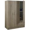 pidema.it Armadio guardaroba rovere 3 ante 2 cassetti Armadi in legno camera da letto