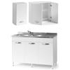 pidema.it Mobile cucina sottolavello 120 cm scolapiatti con lavello acciaio e miscelatore