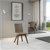 itamoby Sedia cucina in similpelle gambe in legno Sedie ufficio design schienale tortora