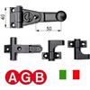AGB Spagnoletta Chiusura per Persiane Confezione Base Kit Ridotto 1 Anta 903 Agb