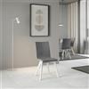 itamoby Sedia cucina in similpelle gambe in legno Sedie ufficio design schienale grigio