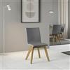 itamoby Sedia cucina in similpelle gambe in legno Sedie ufficio design schienale grigio