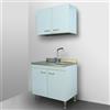 pidema.it Mobile cucina sottolavello e scolapiatti 80 cm bianco con lavello e miscelatore