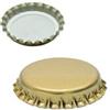 TAPPI CORONA TAPPO ORO CON GUARNIZIONE PER BOTTIGLIA 100PZ DIAMETRO 29MM