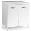 pidema.it Mobile cucina sottolavello e scolapiatti 80 cm bianco con lavello e miscelatore