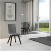 itamoby Sedia cucina in similpelle gambe in legno Sedie ufficio design schienale grigio