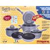 pensofal Set 9 Pentole Antiaderenti Pensofal Strong con Coperchi Made in Italy