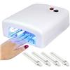 LAMPADA UV 36W CON 4 BULBI FORNETTO PER RICOSTRUZIONE UNGHIE GEL SEMIPERMANENTE