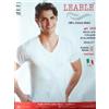 leable 3x Maglia Collo "V" Uomo Cotone Leable Manica Corta