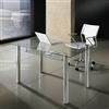 pidema.it Scrivania ufficio scrivanie Pc con piano in vetro e gambe in metallo
