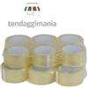 TENDAGGIMANIA Rotoli Nastro Adesivo 132Mt Trasparente per Imballaggi Scotch Resistente Imballo
