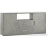 pidema.it Mobile porta TV 2 cassetti Mobili ufficio cemento con 2 ante credenza 174x41x84