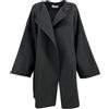 MEIMEIJ cappotto donna nero doppiopetto sfoderato M4IDD4 100% lana