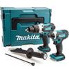 Makita 18V LXT DHP458Z Trapano Combi & DTD152Z Urto Driver Makpac Nudo DLX2145ZJ