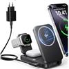 INIU Stazione di Ricarica 3 in 1, 15W Mag-Safe Caricatore Wireless Qi2 Rapida...